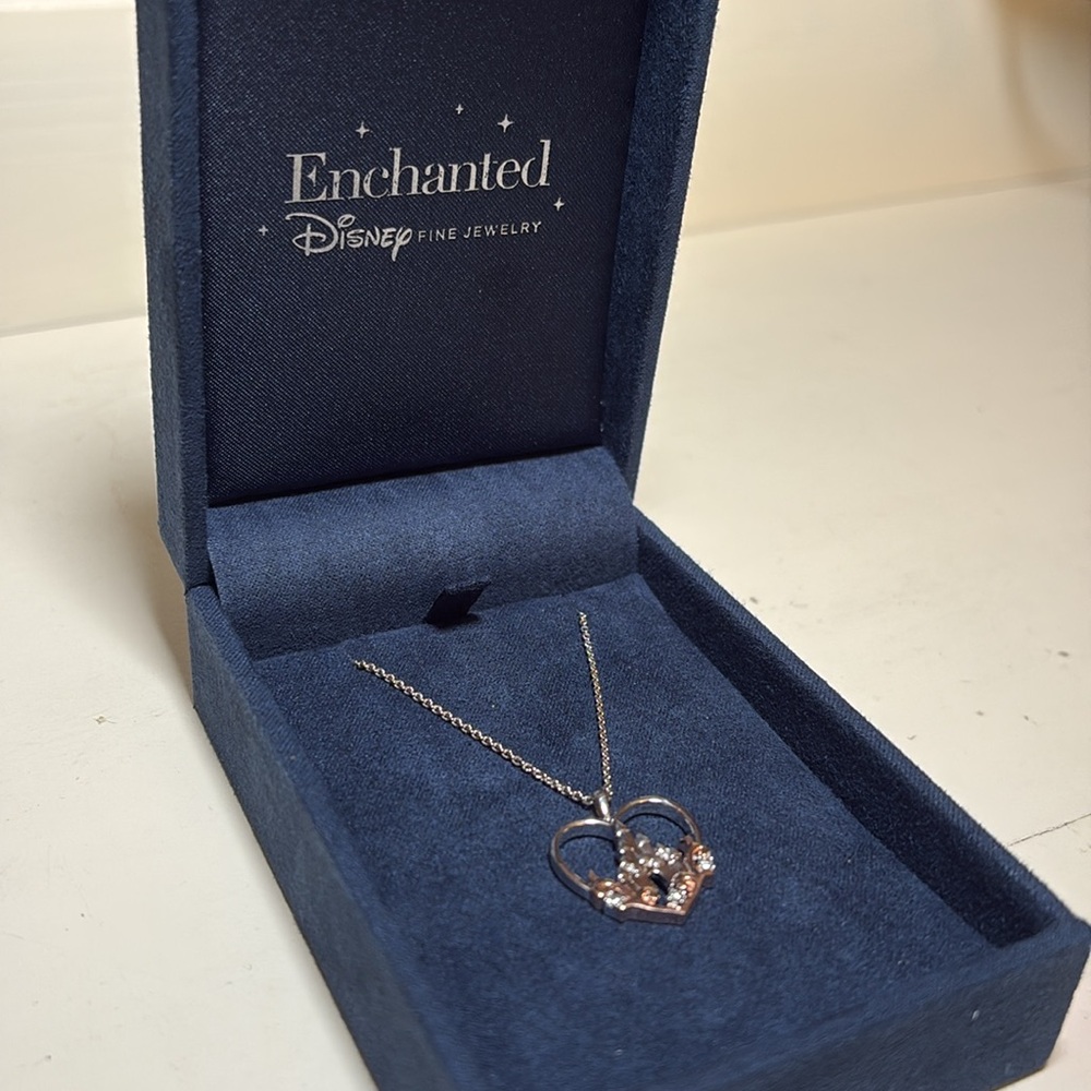 Enchanted Disney Fine Jewelry Diamond Majestic Princess Castle Pendant Necklace - Picture 3 of 6
